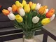 Tulipani artificiali, bouquet di fiori finti per casa, cucina, soggiorno, tavolo da pranzo...