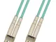 12 Metri 10Gb OM3 Multimode Duplex Cavo Fibra Ottica (50/125) - LC a LC - Aqua