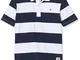 Tommy Hilfiger Wide Stripe Polo S/s, Blu (Blue 0A4), Unica (Taglia Produttore: 86) Bambino