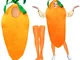 JRHPSUPER Costume da Carota Pasquale Costume da Verdura per Adulti Cosplay per Donne Uomin...