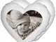 Cuscino Cuore Personalizzato con Foto - Bianco, Cuore 40x40 cm - con Imbottitura