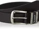 Guess TRIPLE LOOP BELT Cintura, Nero, XL Uomo