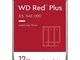 WD Red Plus 12TB per NAS Hard Disk interno da 3.5”, 7200 RPM Class, SATA 6 GB/s, CMR, Cach...