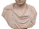 Biscottini Busto di Giulio Cesare Invecchiato in Terracotta Toscana L45xPR25xH65 cm