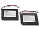 vhbw 2x batteria compatibile con Ascom 660177, 9D41, D41 telefono fisso cordless (650mAh,...