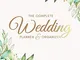 The Complete Wedding Planner & Organizer Watercolor Green & Gold Leaves | Love Quotes, Sup...