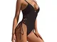 MJGkhiy Costume da Bagno Donna Piscina Taglie Forti Costume Intero con Ferretto Costume In...