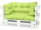 Spatium Cuscini per Pallet Euro Sedile 20 cm di spessore, Mela Verde, 120 x 80