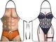 YKKJ Confezione da 2 Grembiule da cucina, Apron Couple, Divertente grembiule, per barbecue...