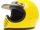 Berrd Casco da corsa retrò Casco da moto Casco in vetroresina Robusto sicurezza giallo M