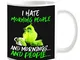 csm informatica Tazza Mug I hate morning people Grinch mug coffee personalizzabile con nom...