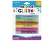 Carioca Tubetti Glitter Glue Neon, Tubetti di Colla Colorata, 10,5 ml, 6 Pezzi