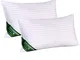 Evergreenweb - Coppia Cuscini Letto in MEMORY FOAM e oli essenziali di SOIA BIO 40x70 alti...