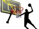 Ccsh Canestro Basket Canestro da Basket Professionale per Pilastro/Muro, Tabellone da Bask...