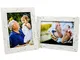 Selldorado® Set di 2 cornici per foto da 13 x 18 cm, in legno bianco – Cornice portafoto c...
