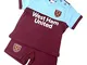 WHUFC West Ham United Set T-Shirt e Pantaloncini per Neonato | Stagione 2019/20, 3-6 Mesi