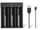 XTAR MC3 - Caricatore micro USB agli ioni di litio per batterie da 3,6 V, 3,7 V, Li-Ion/IM...