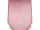 Vincenzo Boretti cravatta elegante classica da uomo, 8 cm x 15 cm, di pura seta di alta qu...