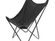 The Home Deco Factory Butterfly Poltrona, Metallo, Nero, Taglia Unica