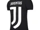 Juventus T-Shirt Uomo Nera con Scritta e Loghi Bianchi - Taglia M