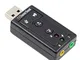 Beaums USB Esterno Scheda Audio 7.1 canali 3D Audio Adapter rimontaggio 3.5mm Cuffia Mic p...