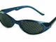 KBG Occhiali forati CONICI (stenopeici) Rasterbrille Pinhole Glasses blu Made in Germany o...