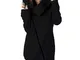 beautyjourney Cappotto Donna Cappuccio Taglie Forti Invernale Elegante Lungo Cappotti Eleg...