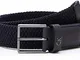 Calvin Klein Formal Elastic Belt 3.5cm Cintura, Blu (Navy 411), 9 (Taglia Produttore: 105)...