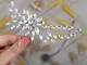 Runmi, forcine per capelli da sposa in argento, con cristalli, accessorio per capelli da s...