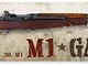 HNNT M1 Garand - Targa in metallo, 40 x 10 cm, per interni ed esterni