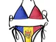 ZQHRS Costume da Bagno Regolabile da Donna con Bandiera Moldavia Costume da Bagno da Ester...