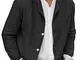 Onsoyours Giacca da Uomo in Lino Casual Blazer da Uomo Slim Fit Blazer 3 Button Suit Cappo...