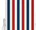 EdCott Rosso Bianco Blu Strisce Verticali Bandiera Tenda della Doccia Modello Decorazione...