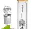 -, Vetro, #1 1x Tea Infuser, amapodo Teeglas TEAFAVS mt Sieb und Bambus Deckel