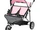 Doll Twin Buggy - Carro per bambole - Trider - Manubrio Altezza: 45 - 72 cm - Pieghevole