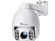 Telecamera Wifi Esterna senza fili, Ctronics 1080P PTZ IP Dome Telecamera di Sorveglianza,...