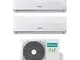 Climatizzatore Hisense New Comfort dual split 5000+12000 btu inverter 2AMW35U4RRA in R32 A...