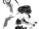 Wiltec Set Utensili Pneumatici 8pz Pistole gonfiaggio e soffiaggio, Avvitatore