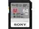 Sony Memoria SD-XC 64 GB Serie M, Lettura 277 MB/s, Scrittura 150 MB/s, SF64M