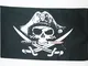AZ FLAG Bandiera Pirata SCIABOLA 90x60cm - Bandiera dei Pirati – Teschio 60 x 90 cm