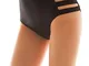 SHEKINI Sexy Donna Nero Costumi da Bagno Donna Vita Alta Brasiliana Briefs Pantaloni Parte...