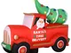 homcom Babbo Natale su Camion Gonfiabile Gigante 180cm con Luci a LED, Impermeabile e Lumi...
