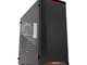 PHANTEKS Case Eclipse P 400 Midi Tower E-ATX ATX Micro-ATX Mini-ITX Colore Nero/Rosso (con...