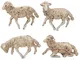 euromarchi Pecore per Presepe Set da 12 Pezzi Animali da Decorazione in Resina 6x5 cm