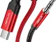 JSAUX Cavo USB C a 3,5 mm Jack Audio 1M, Tipo C a 3,5 mm Maschio Cuffie Adattatore Aux Jac...