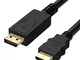 Fosmon (1,8m Alta qualità DisplayPort su HDMI (Maschio a Maschio) displayport hdmi Cavo pe...