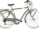 City bike VIAGGIO Alpina da uomo, 28" e telaio in acciaio con congiunzioni 55 cm Verde Oli...