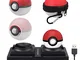 LiNKFOR 4 In 1 Kit Accessori per Pokeball Plus Controller - Custodia Zip Cover Trasparente...