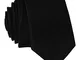 DonDon Cravatta Uomo nera 5 cm di larghezza