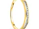 Orovi Anello Donna Eternity con Diamanti taglio brillante Ct 0.10 in oro Giallo 18 Kt 750